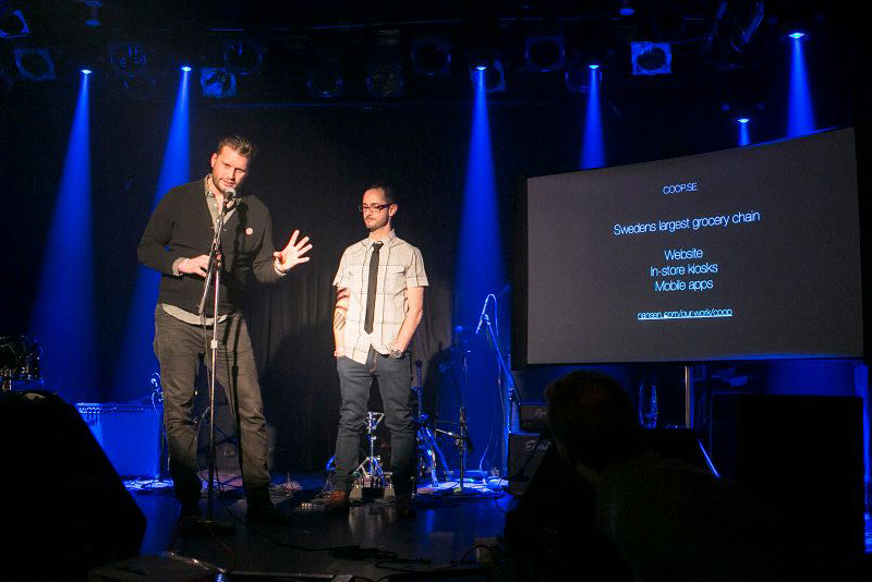 Justin Dauer on stage at SXSWChi Pregame, Double Door
