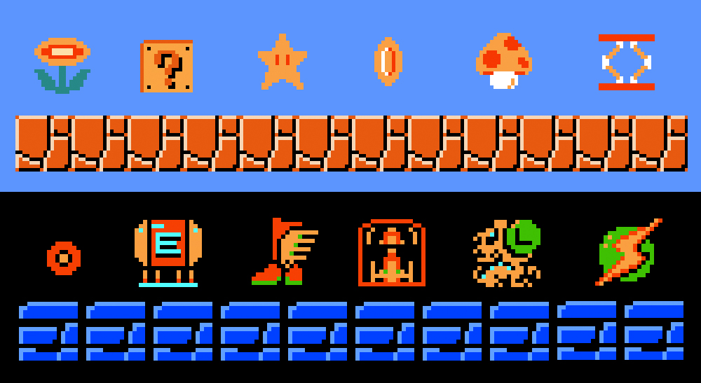 8-bit retro icons